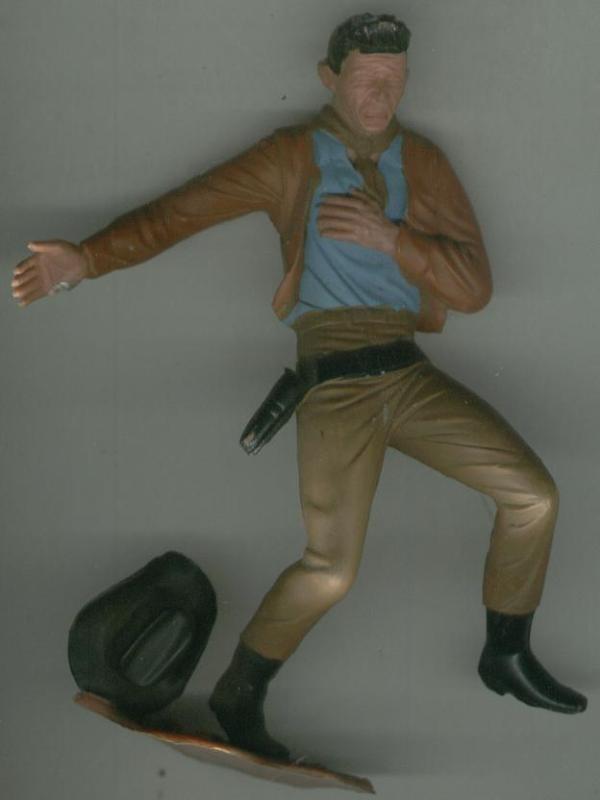 Figura de goma vaquero con la imagen de Ronald Reagan