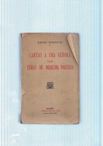 Cartas a una señora sobre Temas de Derecho Politico