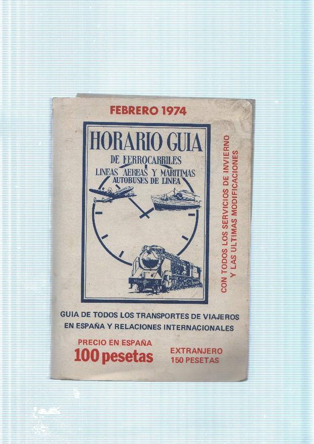 Horario guia de Ferrocarriles, lineas Aereas y Maritimas, Autobuses de linea