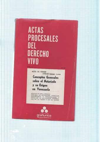 Actas procesales del derecho vivo Volumen V numero 15
