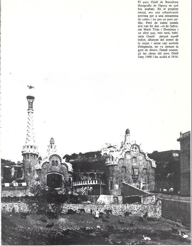 LAMINA 35933: Parque Guell de Barcelona en 1914