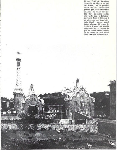 LAMINA 35933: Parque Guell de Barcelona en 1914