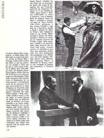 LAMINA 35934: Agusti Querol en su taller y Miquel Baly con Eliseu Meifren