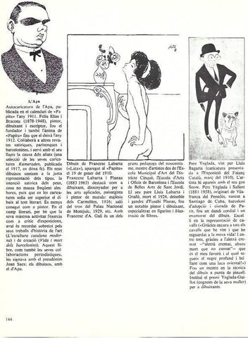 LAMINA 35941: Autocaricatura de L'Apa, dibujo de Lata y Pere Ynglada por Bagaria