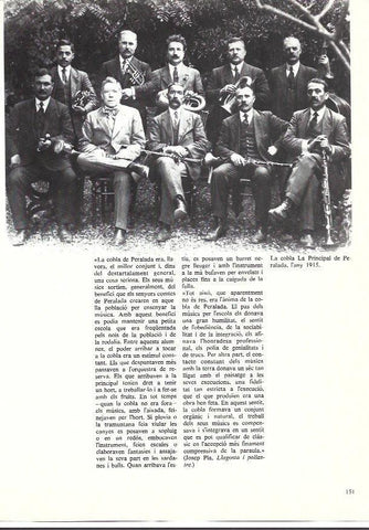 LAMINA 35945: Cobla La Principal de Peratallada en 1915
