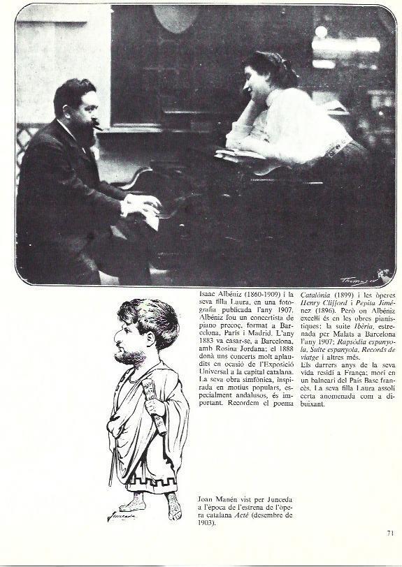 LAMINA 35907: Isaac Albeniz con su hija Laura