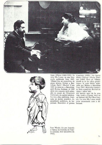 LAMINA 35907: Isaac Albeniz con su hija Laura