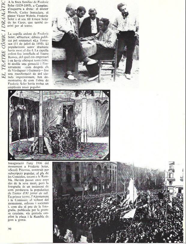 LAMINA 35916: Frederic Soler en Campins e inauguracion del monumento a Soler