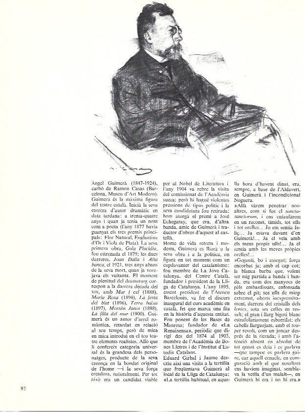 LAMINA 35917: Angel Guimera, por Ramon Casas