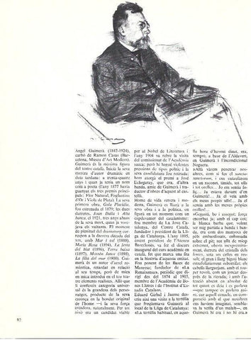 LAMINA 35917: Angel Guimera, por Ramon Casas