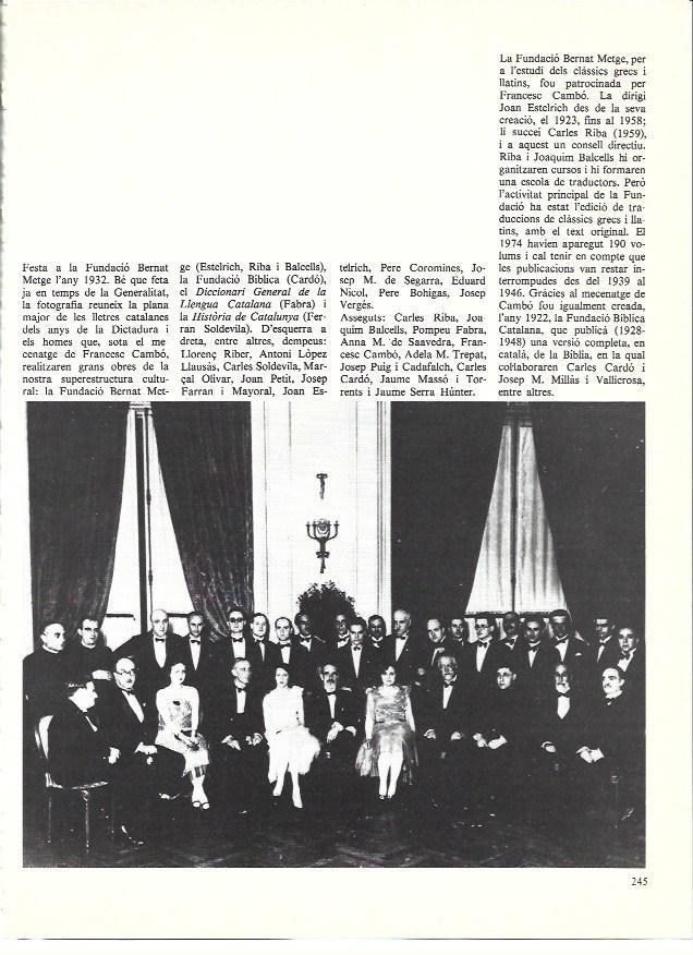 LAMINA 35990: Fiestga de la Fundacio Bernant Metge en 1932