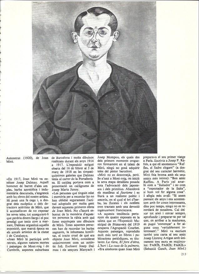 LAMINA 35973: Autorretrato de Joan Miro