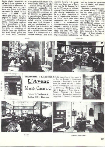 LAMINA 35954: Publicidad de la imprenta de L'Avenç