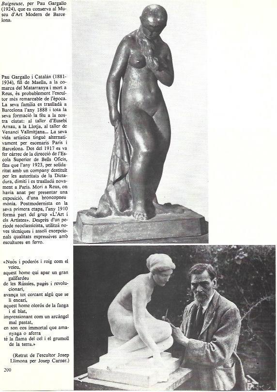 LAMINA 35966: Baigneuse, por Gargallo y Josep Llimona