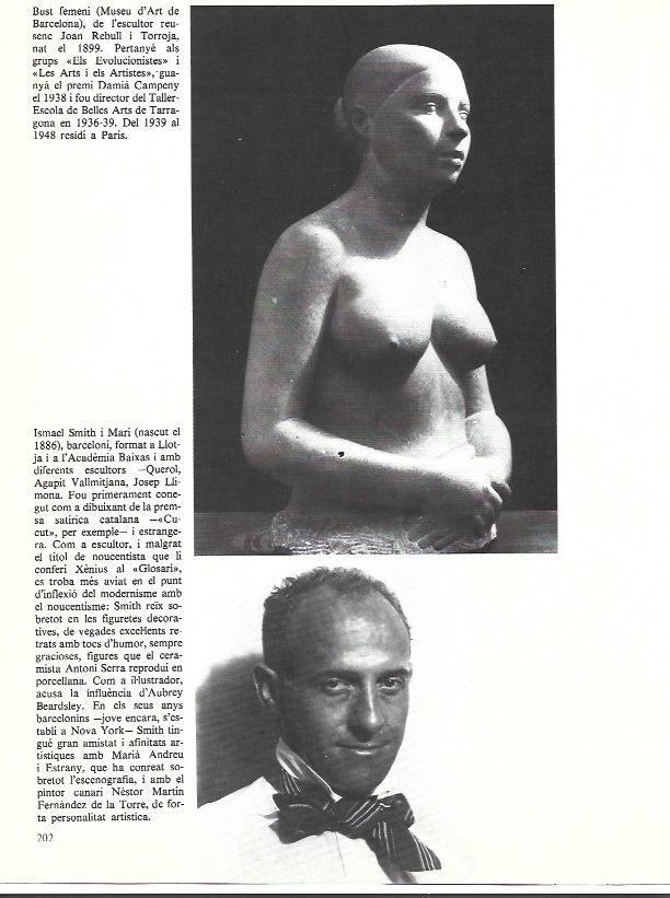 LAMINA 35967: Busto femenino, por Joan Rebull e Ismael Smith