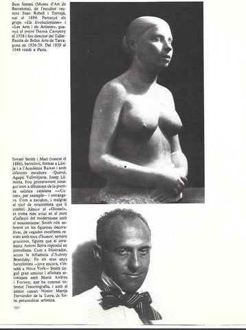 LAMINA 35967: Busto femenino, por Joan Rebull e Ismael Smith