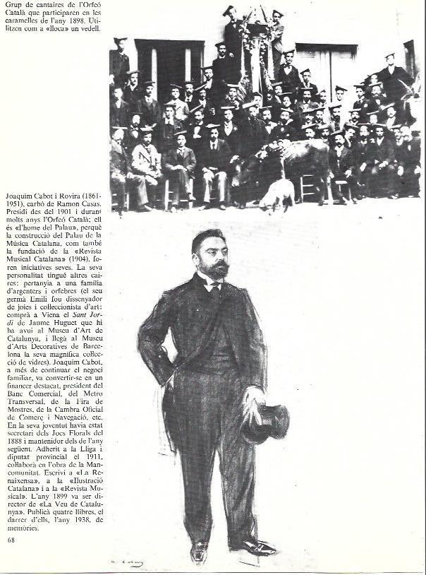 LAMINA 35905: Miembros del Orfeo Catala y Joaquim Cabot i Rovira