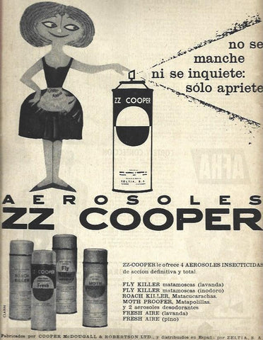 LAMINA 35855: Publicidad de Aerosoles ZZ Cooper