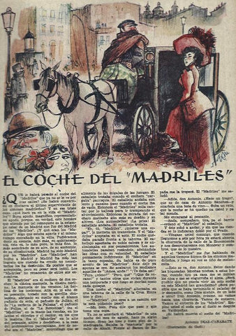 LAMINA 35816: Ilustracion El coche de Madriles, por Goñi