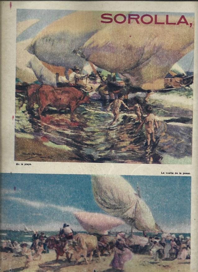 LAMINA 35833: En la playa y La vuelta de la pesca, por Sorolla