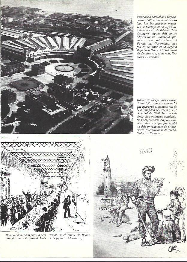 LAMINA 35884: Vista aerea de la Exposicion de 1888 en Barcelona