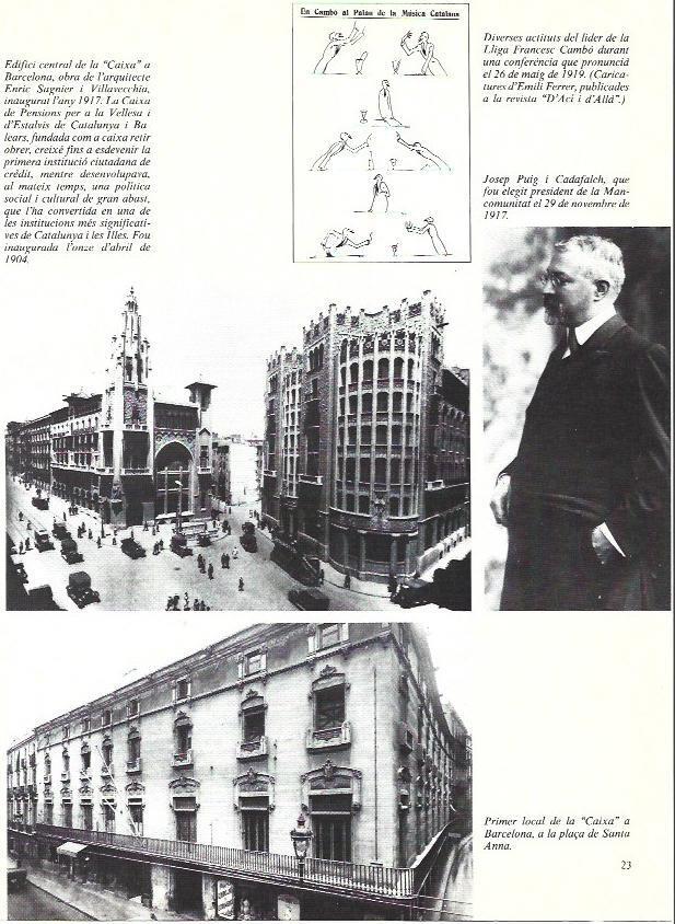 LAMINA 35886: Josep Puig i Cadafalch y primer local de La Caixa