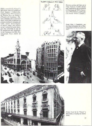 LAMINA 35886: Josep Puig i Cadafalch y primer local de La Caixa