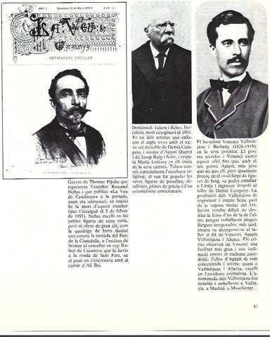 LAMINA 35895: Grabado de Pijoliu, Domenech Talarn y Venenci Callmitjana