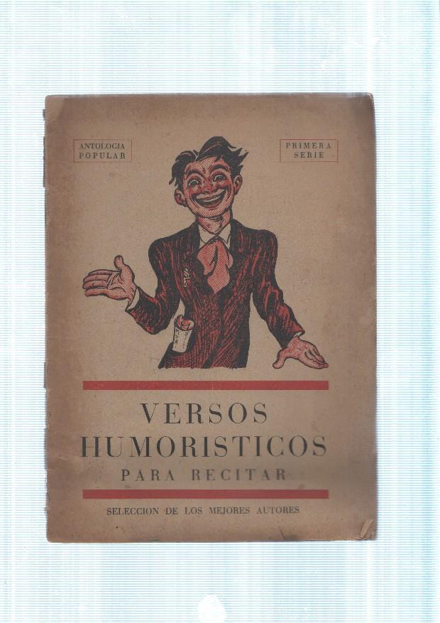 Versos humoristicos para recitar. Antologia de actores comicos del siglo XIX