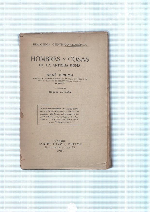 Hombres y cosas de la antigua Roma