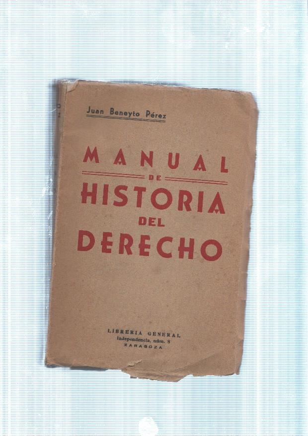 Manual de historia del derecho