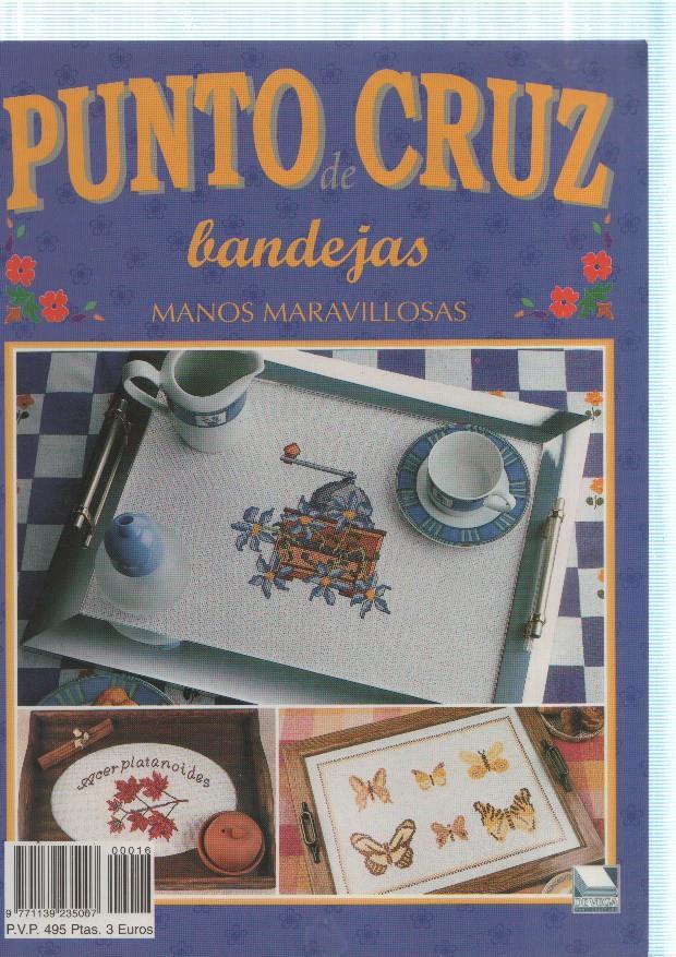 Punto de Cruz de bandejas. Manos maravillosas : Punto de cruz- Bandeja de 