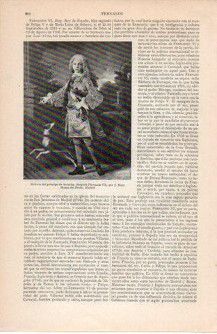 LAMINA V38684: Retrato del principe de Asturias, Fernando VI, por J. Ranc
