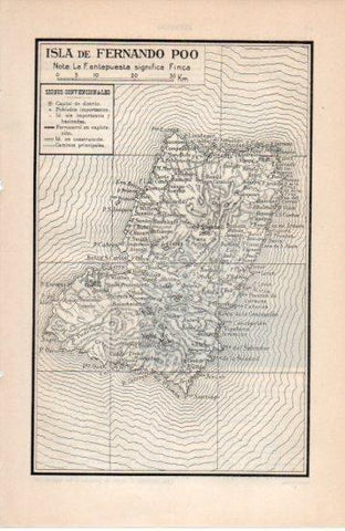 LAMINA V38678: Mapa de la Isla de Fernando Poo
