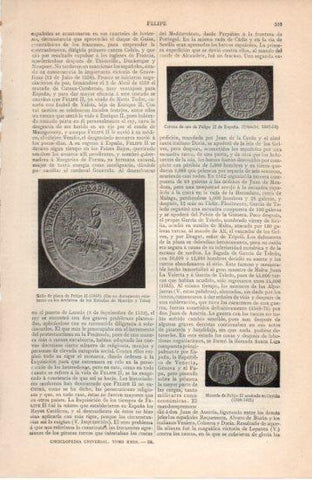 LAMINA V38666: Sello y moneda de Felipe II