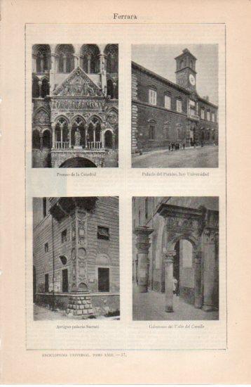 LAMINA V38689: Edificios en Ferrara, Italia
