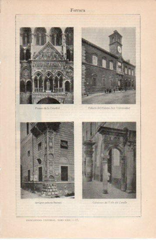 LAMINA V38689: Edificios en Ferrara, Italia