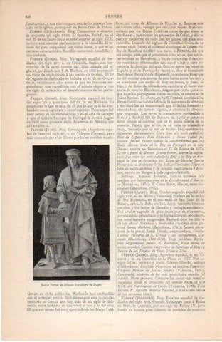 LAMINA V38691: Jaime Ferrer de Blanes escultura por Pages