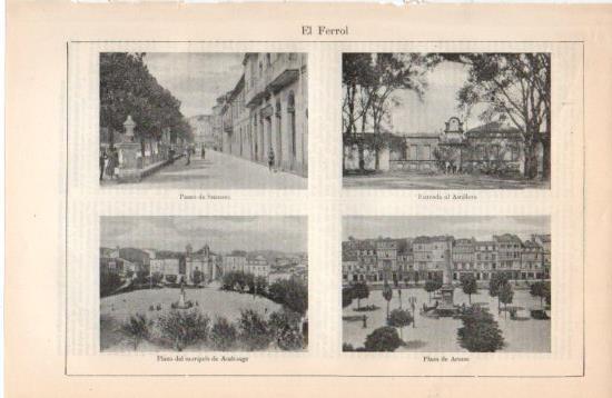 LAMINA V38696: Vistas varias de El Ferrol