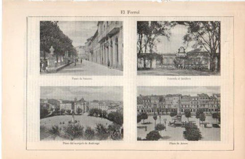 LAMINA V38696: Vistas varias de El Ferrol