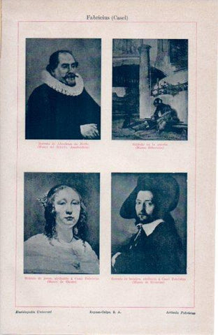 LAMINA V38621: Retratos por Casel Fabricius