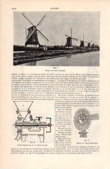 LAMINA V38606: Molino de viento en Holanda