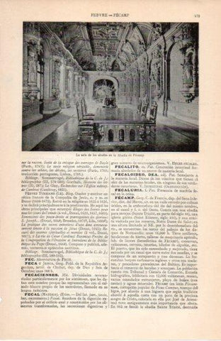 LAMINA V38654: Sala de los abades de la Abadia de Fecamp