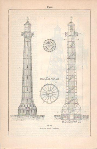 LAMINA V38643: Faro de Nueva Caledonia