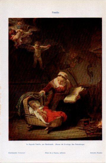 LAMINA V38636: La Sagrada Familia por Rembrandt