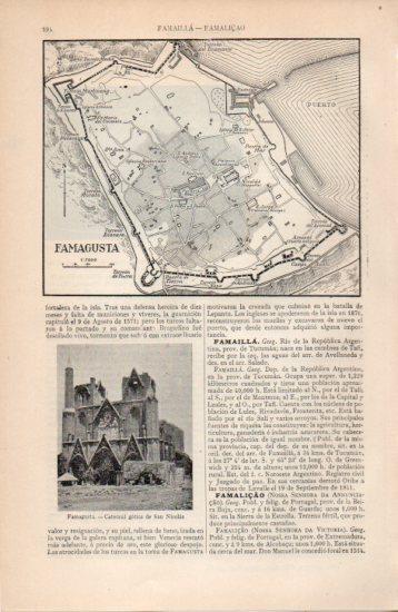 LAMINA V38635: Plano y Catedral de Famagusta