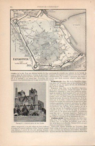 LAMINA V38635: Plano y Catedral de Famagusta