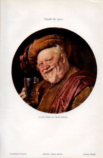 LAMINA V38633: Sir John Falstaff por Grutzner