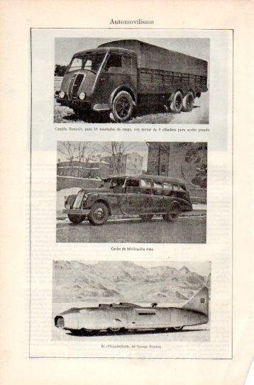 LAMINA V38797: Camion Renault, coche ruso y El Thunderbolt