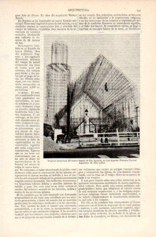 LAMINA V38785: Estructura del templo de San Agustin en Los Angeles
